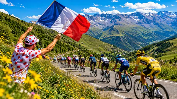 Escapada ciclista en los Alpes