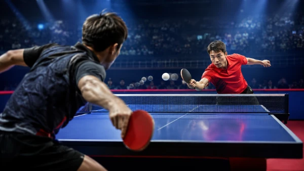Short table tennis match